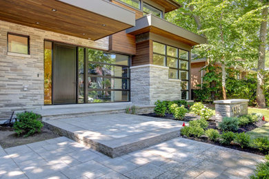 Inspiration for a contemporary exterior home remodel in Toronto
