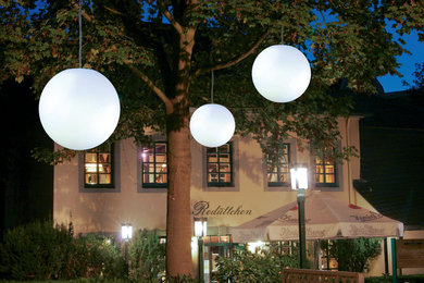 "Ambiance" Snowball White Satin Pendant Lights by Epstein-Design