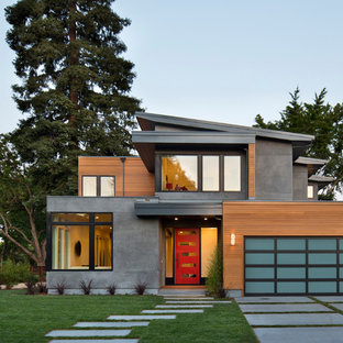 Contemporary two-story exterior home idea in San Francisco