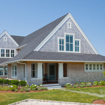Angels Welcome - Shingle Style Exterior with Gable Roof - Custom Home  in Falmou