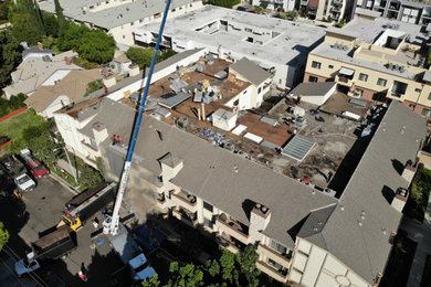 Apartment building roof replacement in Sherman Oaks