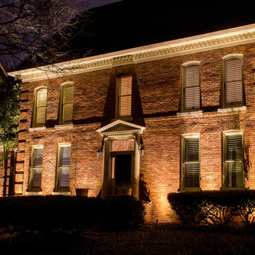 Architectural lighting on home in Nashville, TN