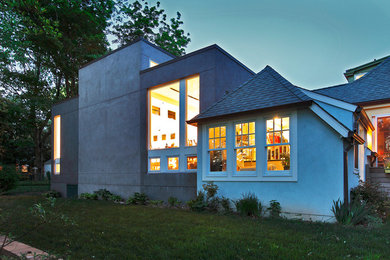 Design ideas for a modern house exterior in Bridgeport.