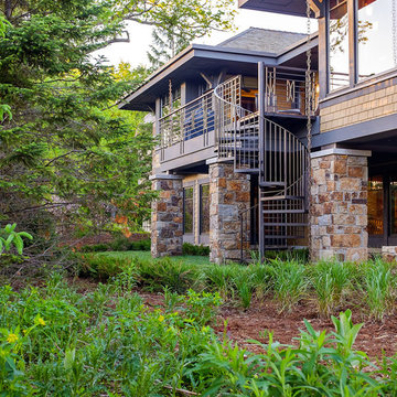 Arts & Crafts - Exterior Spiral Staircase