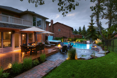 Inspiration for a large timeless exterior home remodel in Toronto