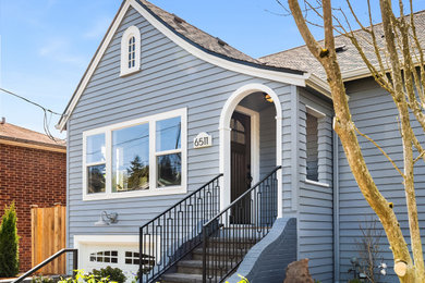 Inspiration for a cottage exterior home remodel in Seattle
