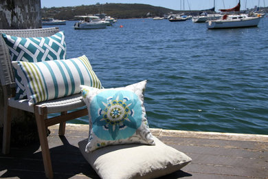 Design ideas for a nautical house exterior in Sydney.