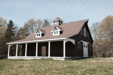 Inspiration for a farmhouse exterior home remodel in Boston