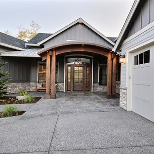 Barrel Vaulted Covered Timber-Framed Entry : The Cadence : 2018 Parade of Homes