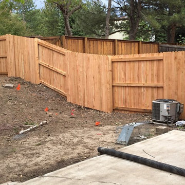 Basic cedar dog eared fences