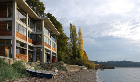 Houzz США: Современный дом с видом на залив в штате Вашингтон