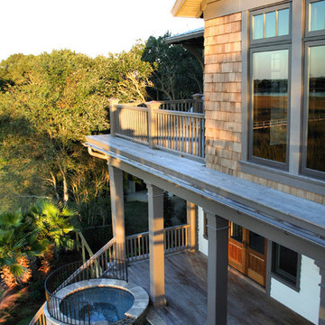 Beach Cottage Exterior with Pool