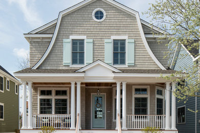 Beach style exterior home photo in New York