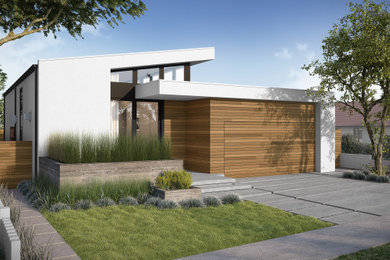 Inspiration for a modern exterior home remodel in Orange County