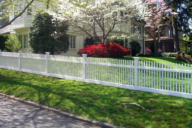Beautiful White Wood Picket Fence