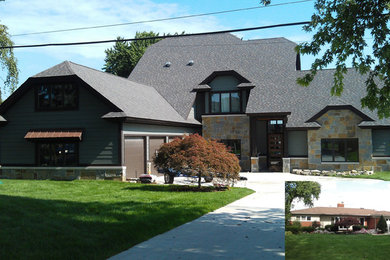 Example of a trendy exterior home design in Detroit