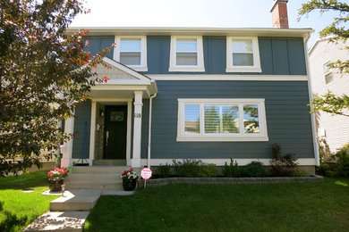 Example of a classic exterior home design in Calgary