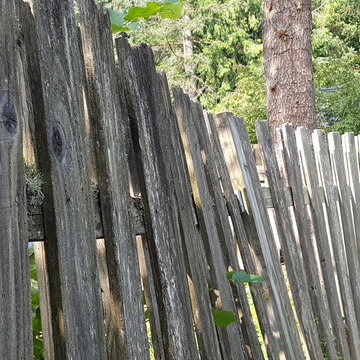 Before - our 30-year-old fence doing the wave