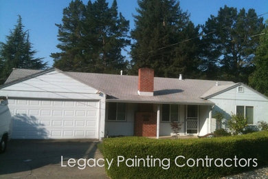 BEFORE PHOTO:  Exterior house painting in Lafayette, CA.  94549