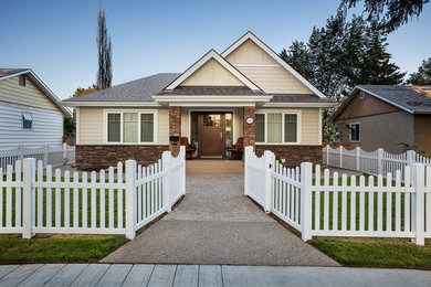 Inspiration for a craftsman exterior home remodel in Calgary