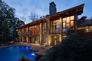 Contemporary exterior home idea in Nashville