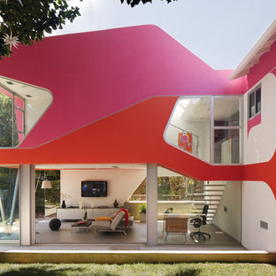 Inspiration för moderna rosa hus