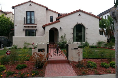 Example of a tuscan exterior home design in Atlanta