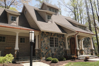 Inspiration for a transitional exterior home remodel in Baltimore