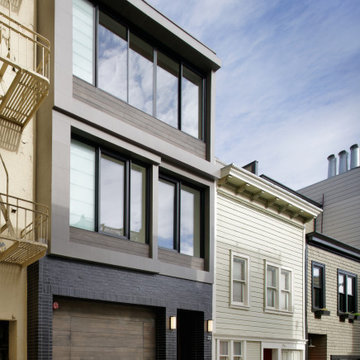 Black Glazed Thin Brick Home Exterior