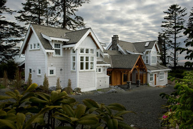Beach style exterior home photo in Vancouver