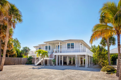 Example of a beach style exterior home design in Miami