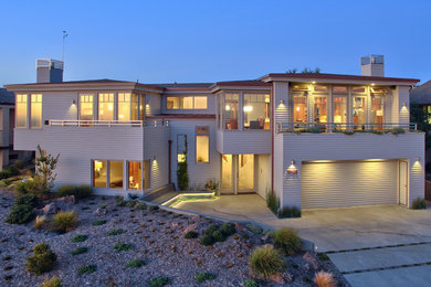 Inspiration for a transitional exterior home remodel in San Francisco