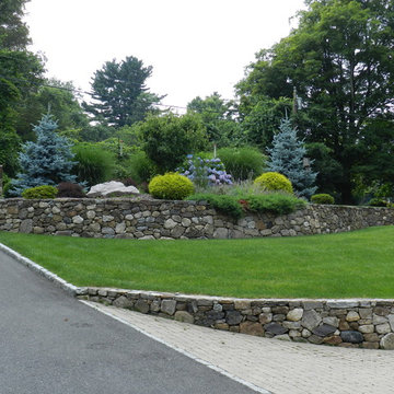 Boulder Retaining Wall & Terraced Landscaping