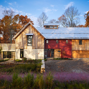 Cottage wood exterior home photo in Philadelphia