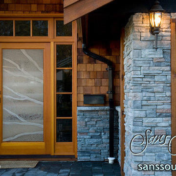 Branch Out 2D Glass Front Doors - Exterior Glass Doors - Glass Entry Doors