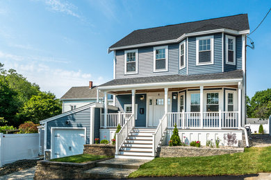 Beach style exterior home photo in Boston