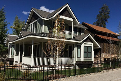 Rustic exterior home idea in Denver