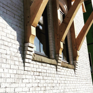 Brick Corbels supporting the second story porch brackets