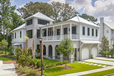 Inspiration for a contemporary house exterior in Charleston.
