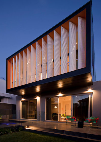 Модернизм Фасад дома by Chan Architecture Pty Ltd