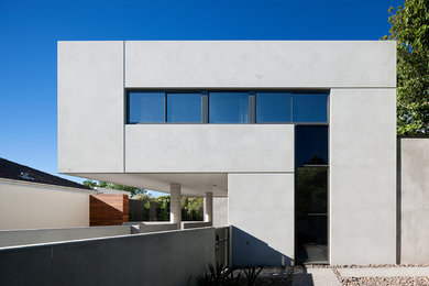Modelo de fachada gris actual