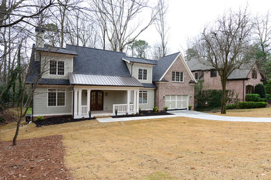 Transitional exterior home idea in Atlanta
