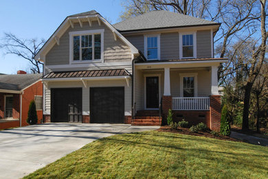 Craftsman two-story exterior home idea in Charlotte