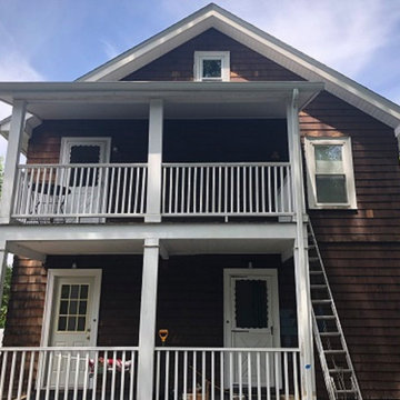 Brown to Black with White Trim Repaint, Newton, MA