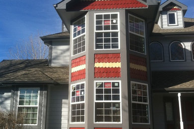 Ornate exterior home photo in Denver