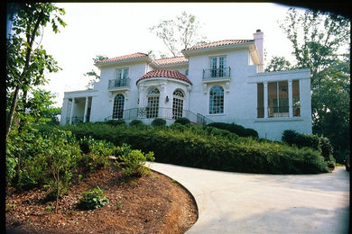 Example of a tuscan exterior home design in Atlanta