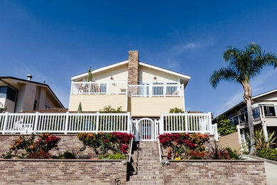 Beach style exterior home photo in Orange County