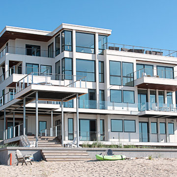 California Style Modern Beach House on Lake Michigan