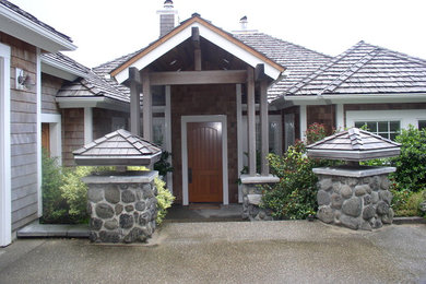 Example of a classic exterior home design in Other