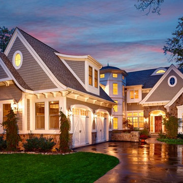 Cape Cod, Shingle style lake home